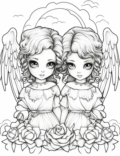 Free Angel Picture To Color In