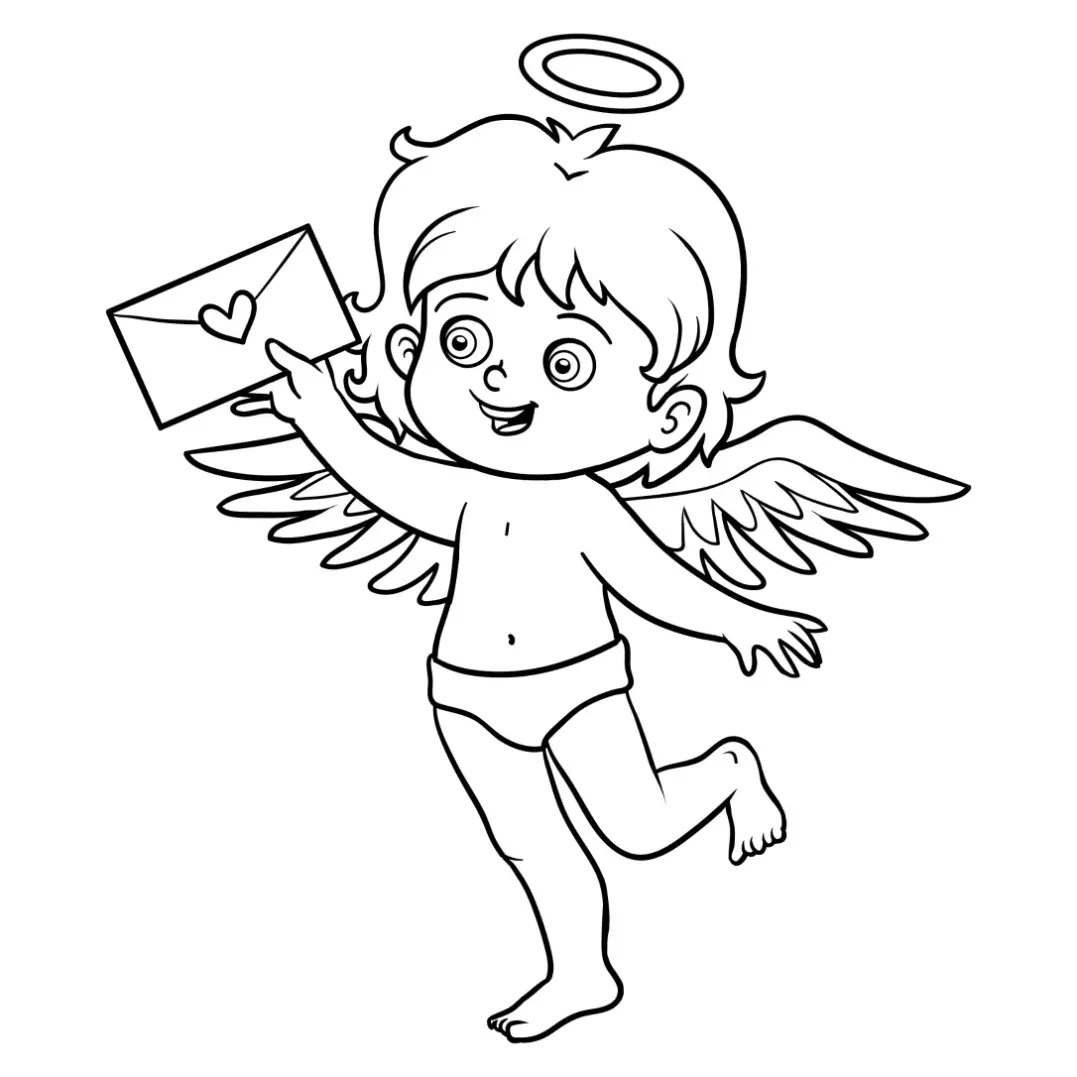 Free Angel Picture To Color In