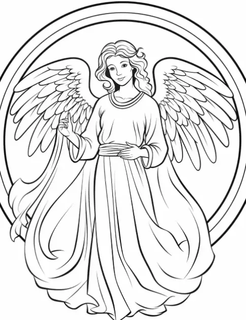 Free Angel Picture To Color In