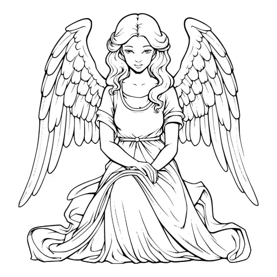 Free Angel Picture To Color In