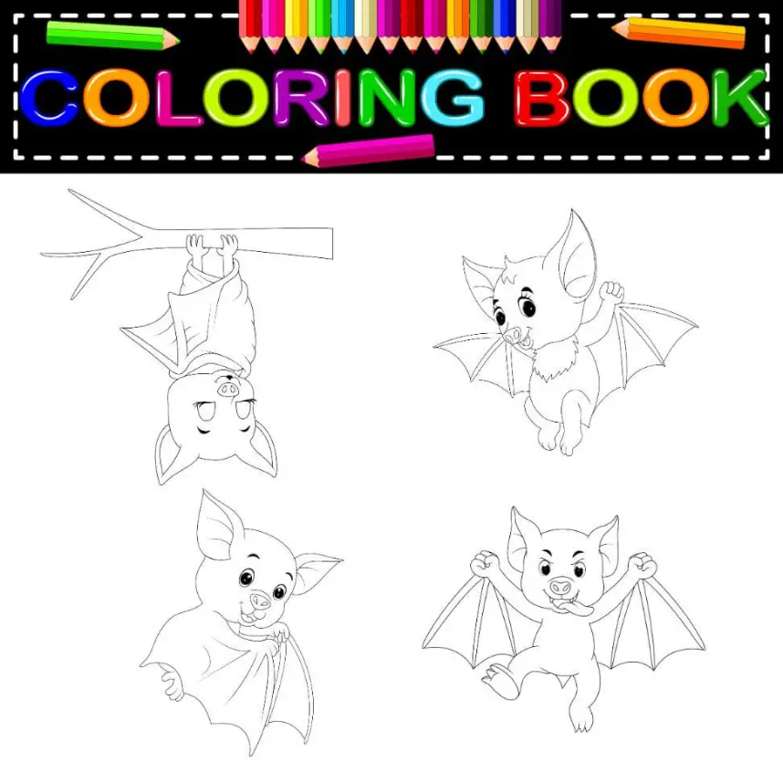 Free Bat Picture To Color In