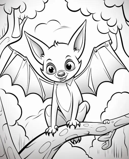 Free Bat Picture To Color In1