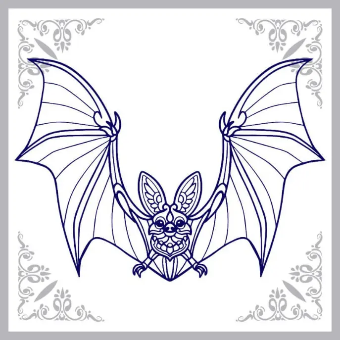 Free Bat Picture To Color In