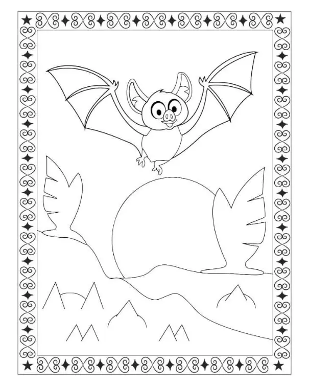 Free Bat Picture To Color In