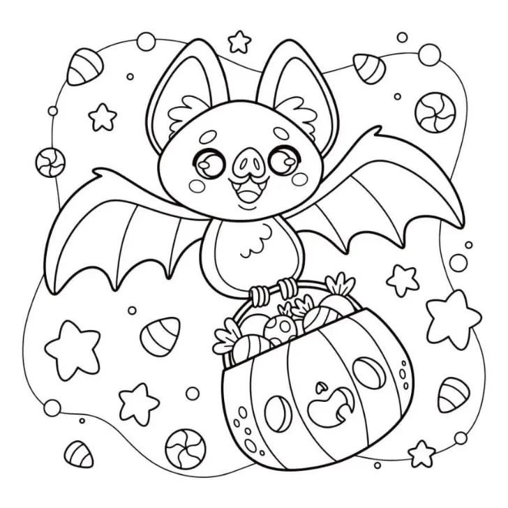 Free Bat Picture To Color In