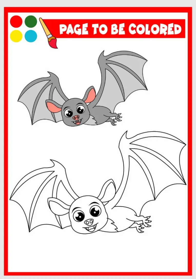 Free Bat Picture To Color In