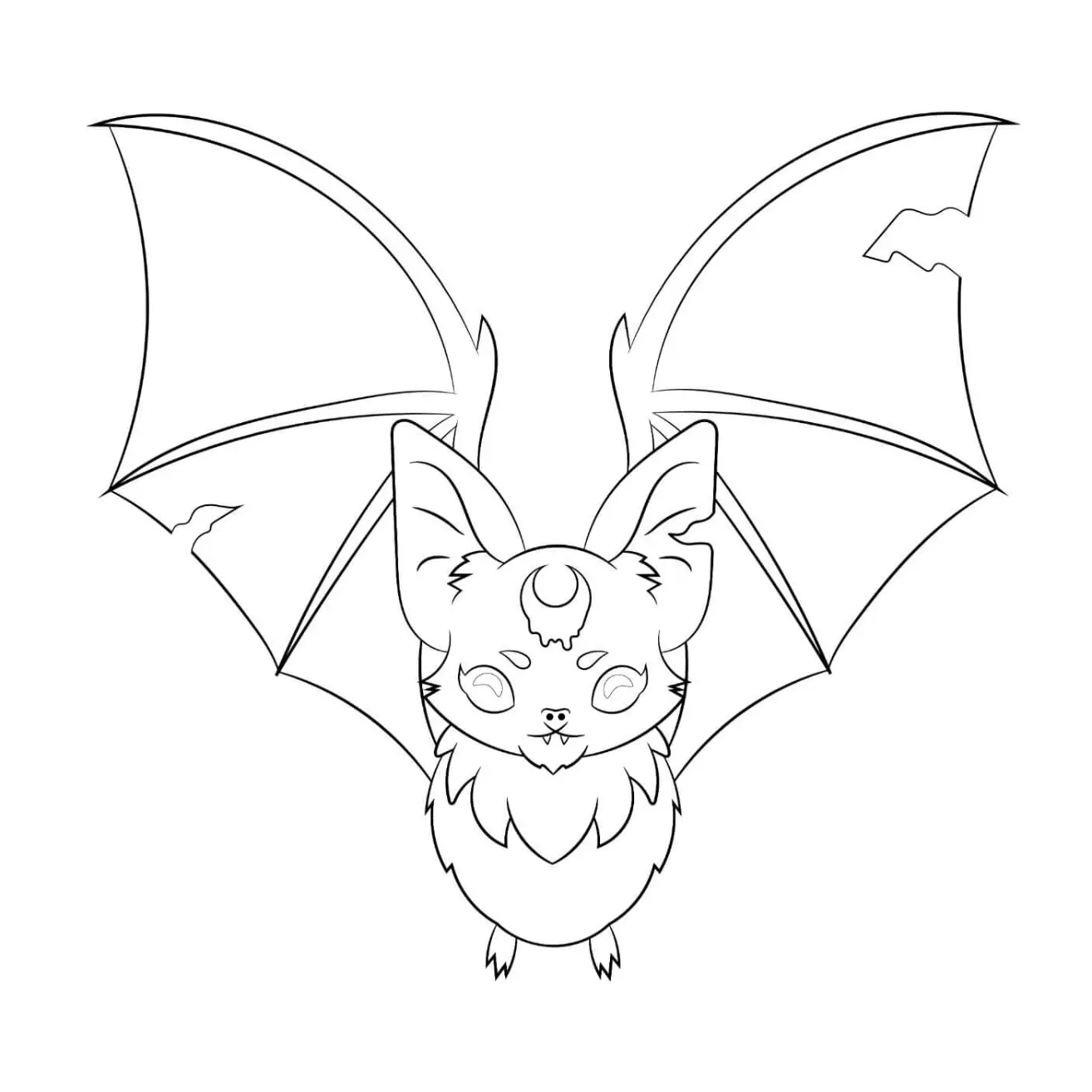 Free Bat Picture To Color In