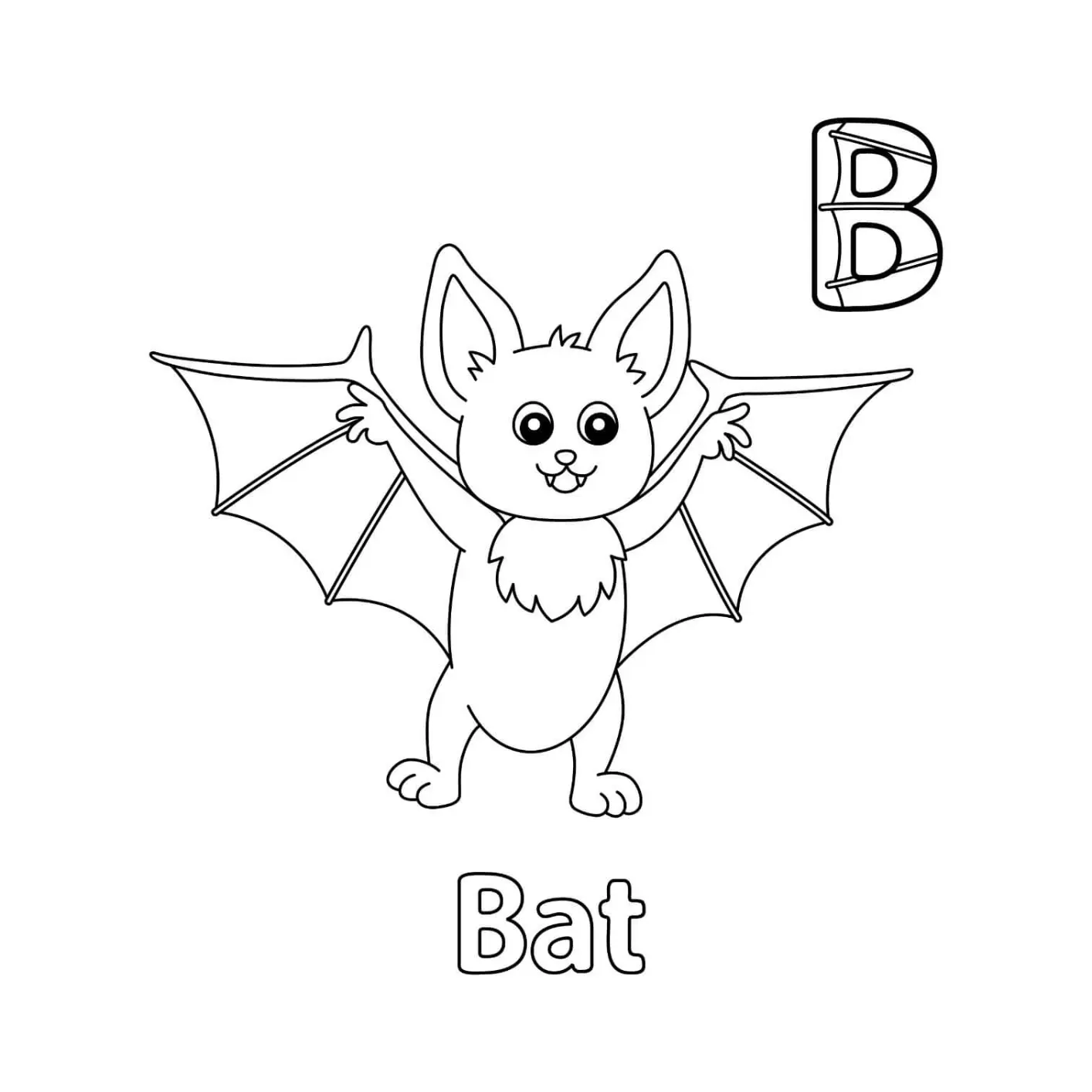 Free Bat Picture To Color In