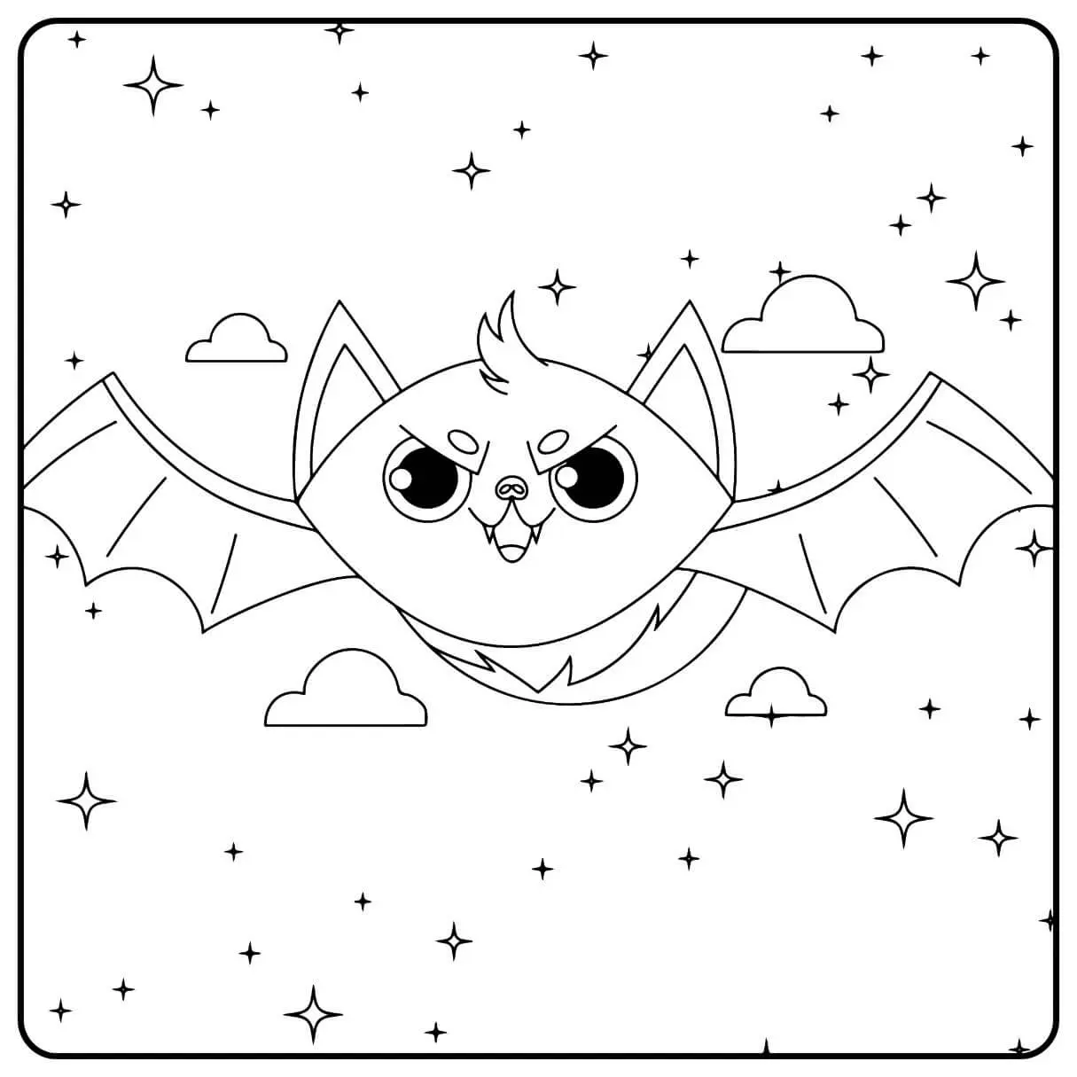 Free Bat Picture To Color In