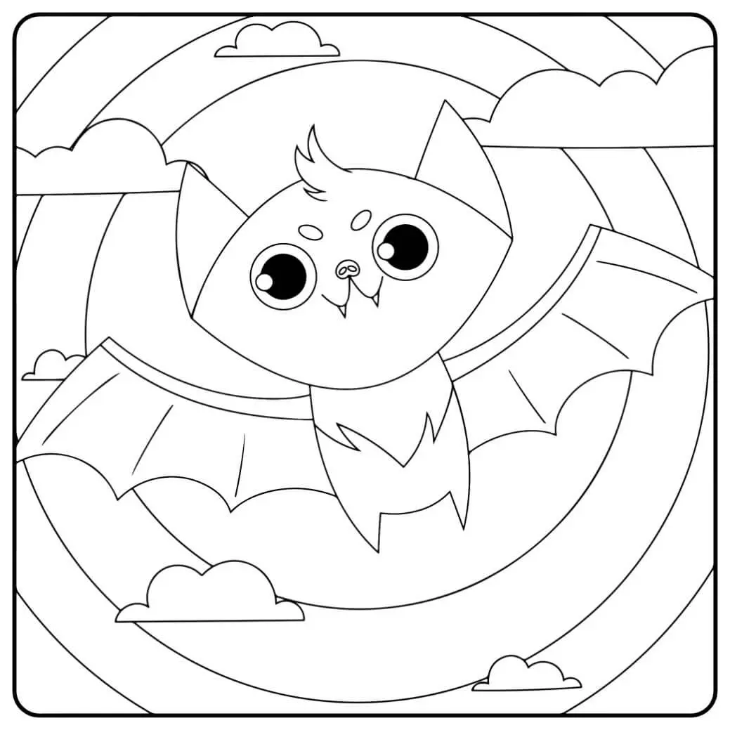 Free Bat Picture To Color In