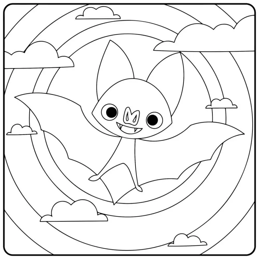 Free Bat Picture To Color In