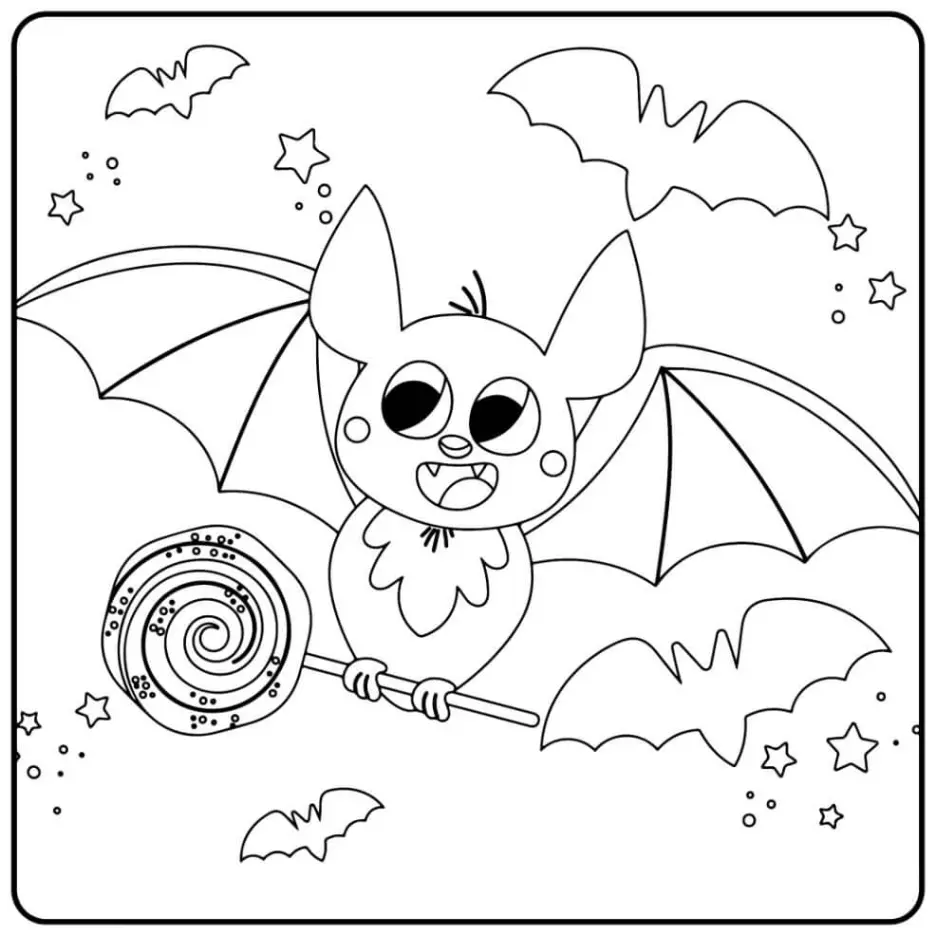 Free Bat Picture To Color In