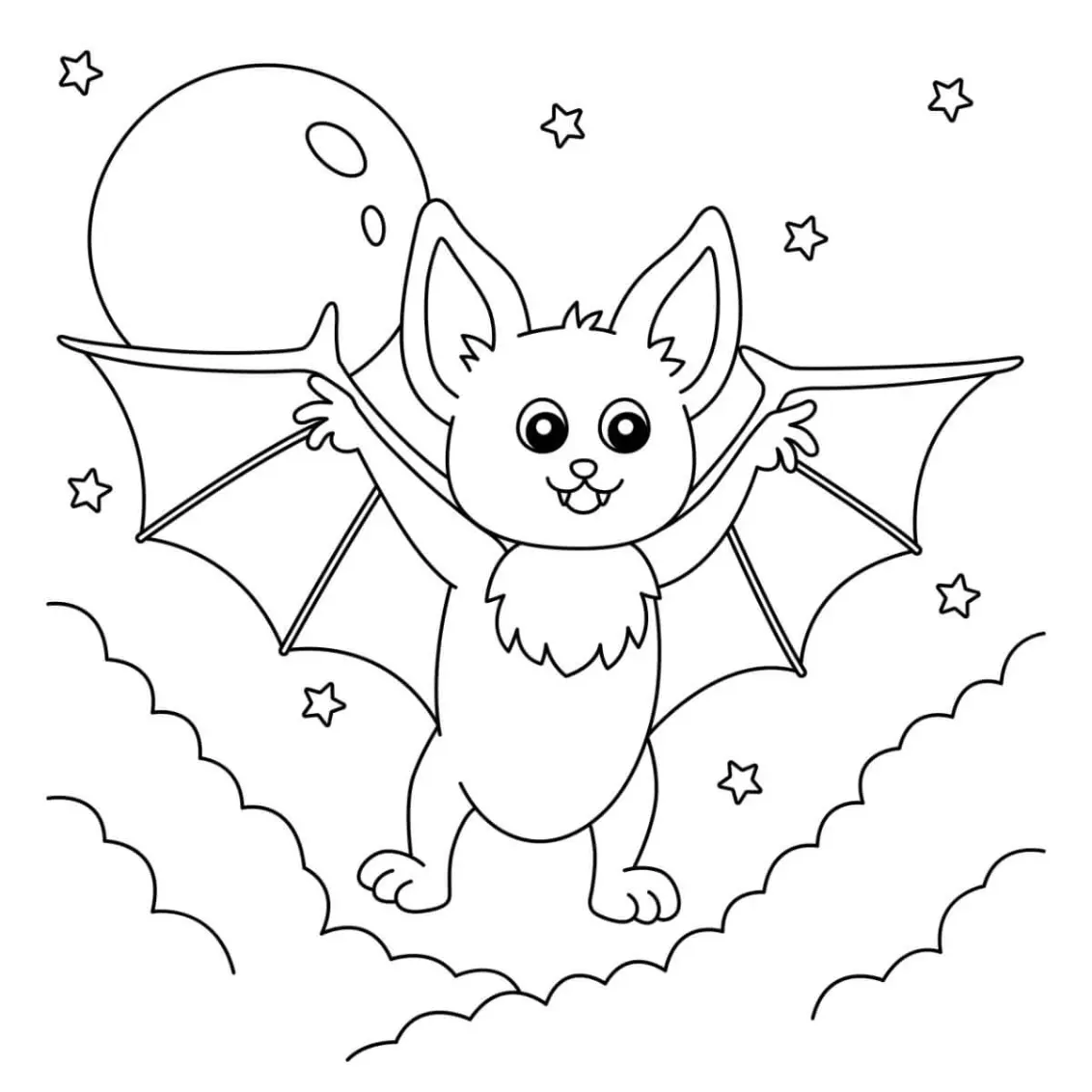 Free Bat Picture To Color In