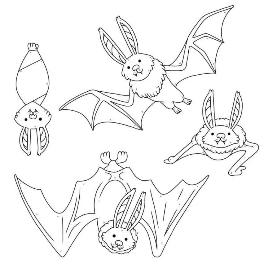 Free Bat Picture To Color In