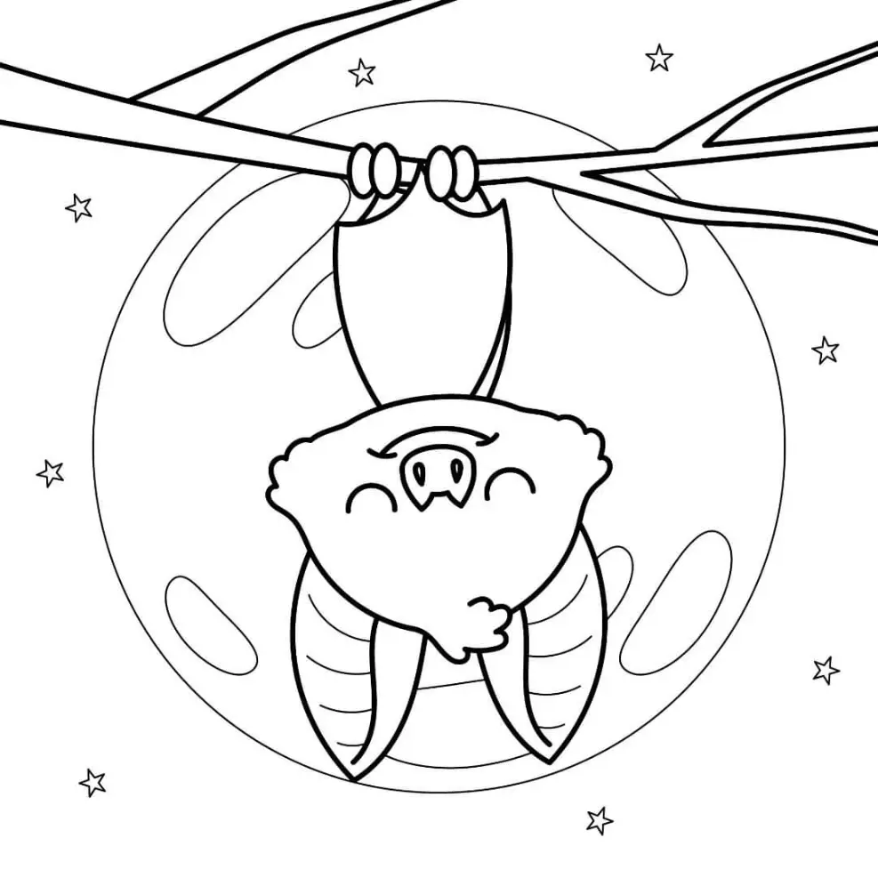 Free Bat Picture To Color In