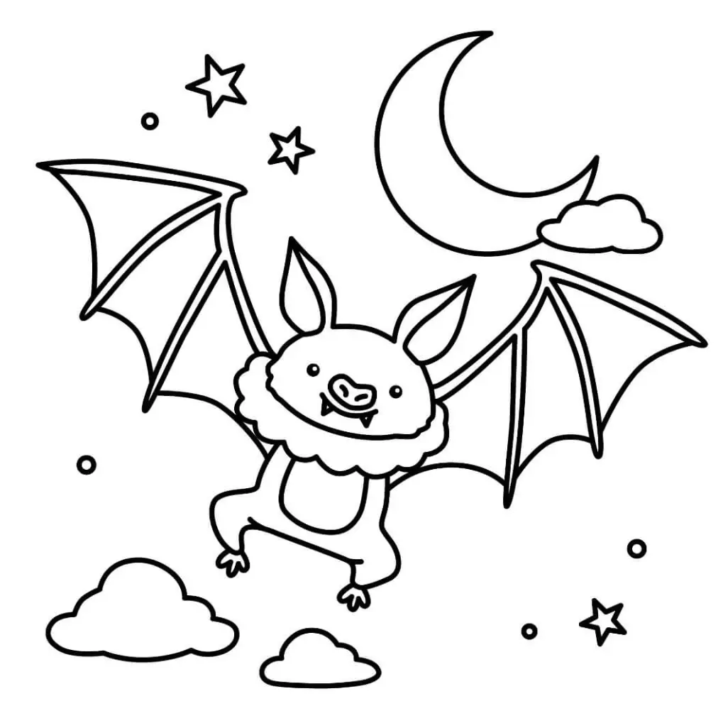 Free Bat Picture To Color In