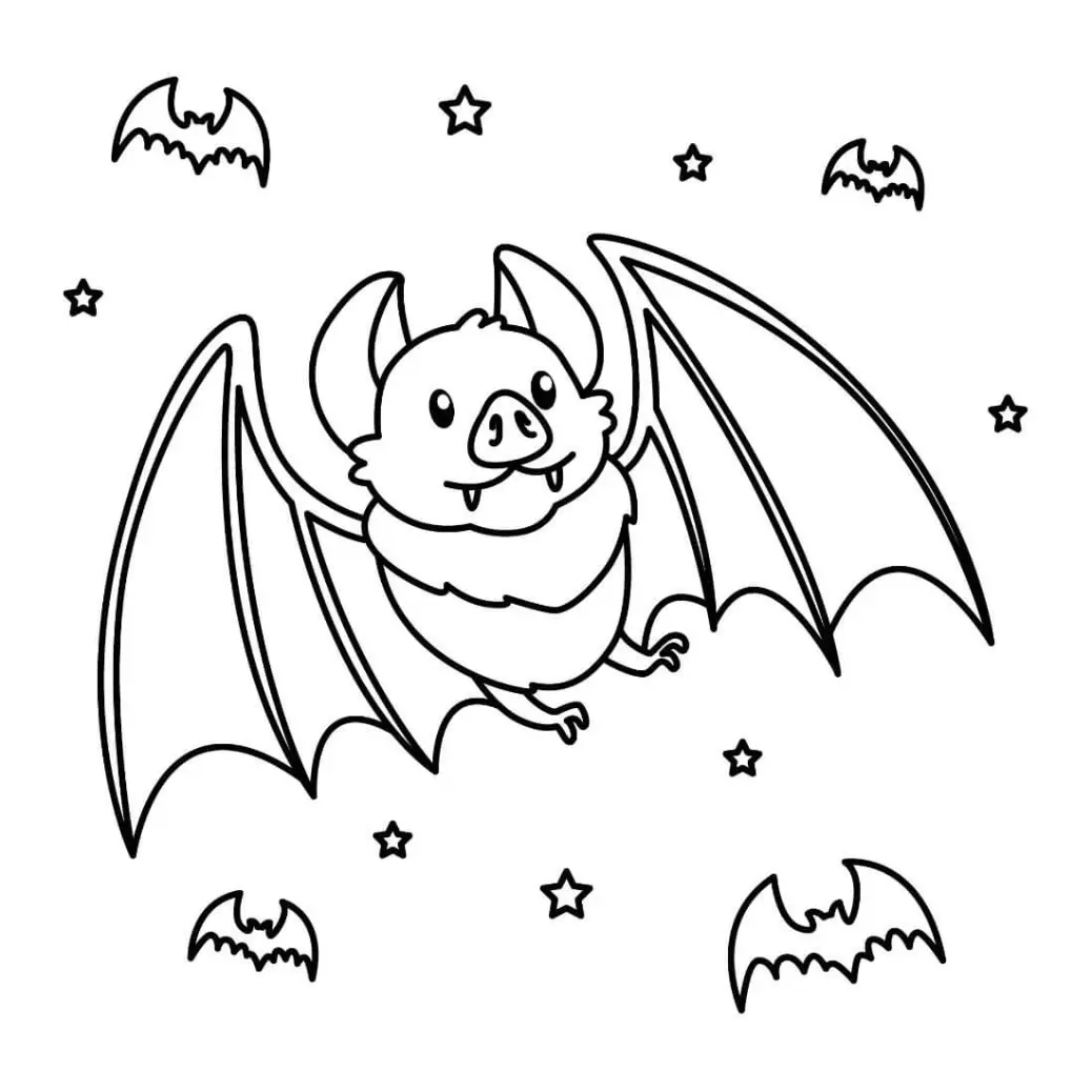 Free Bat Picture To Color In