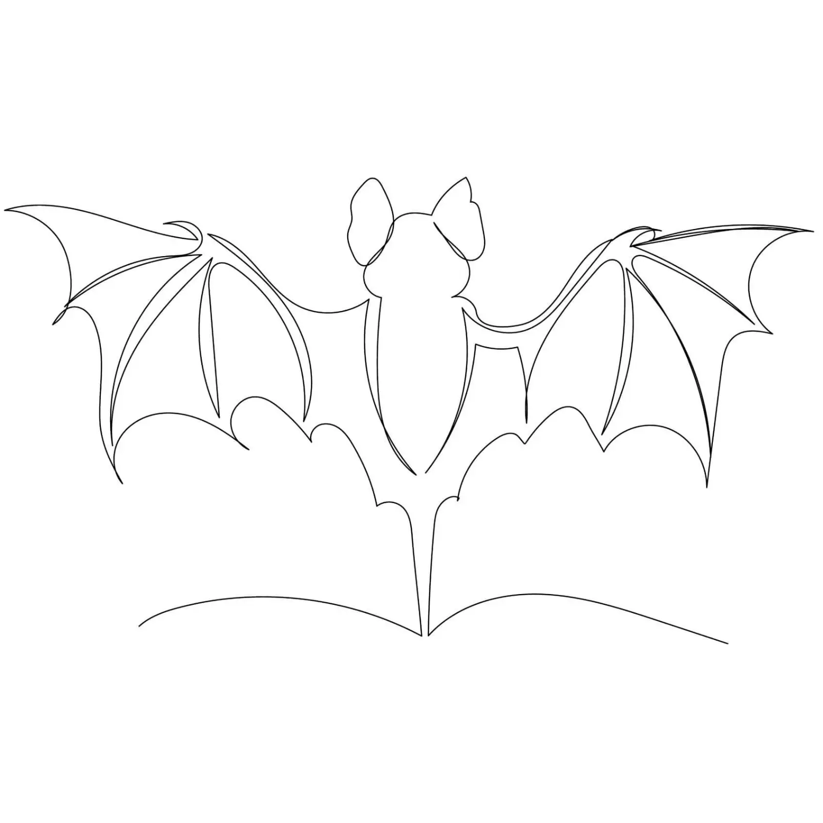 Free Bat Picture To Color In