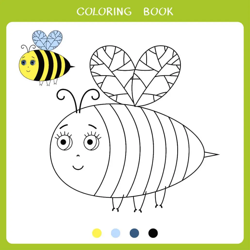 Free Bee Picture To Color In