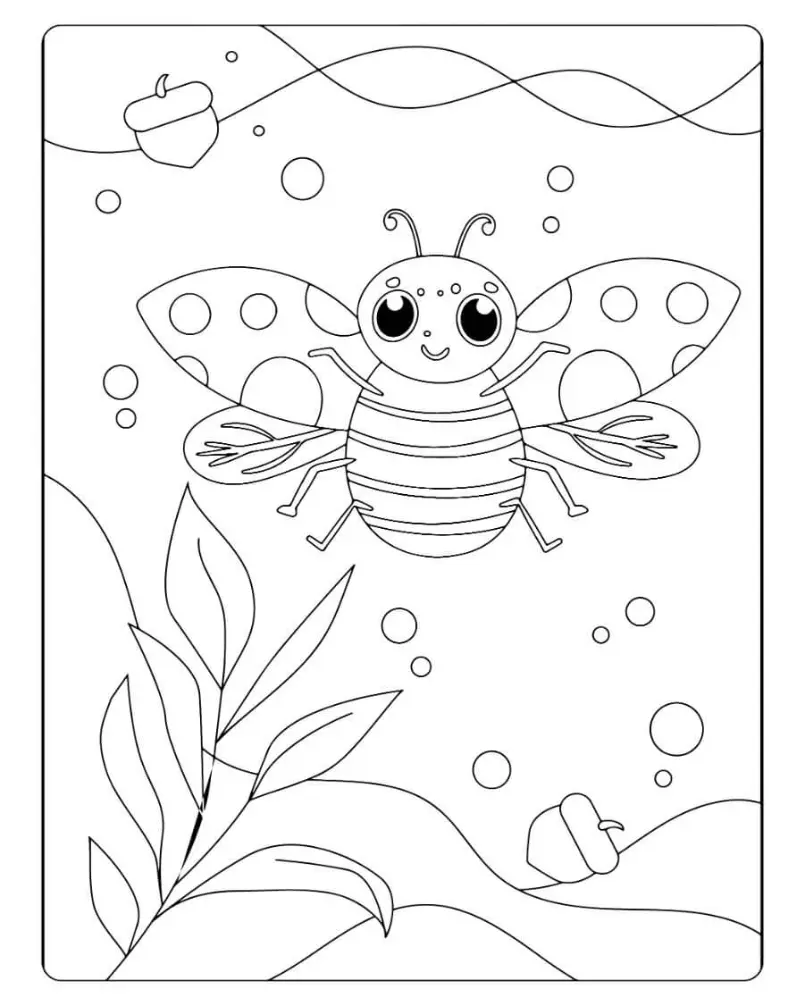 Free Bee Picture To Color In