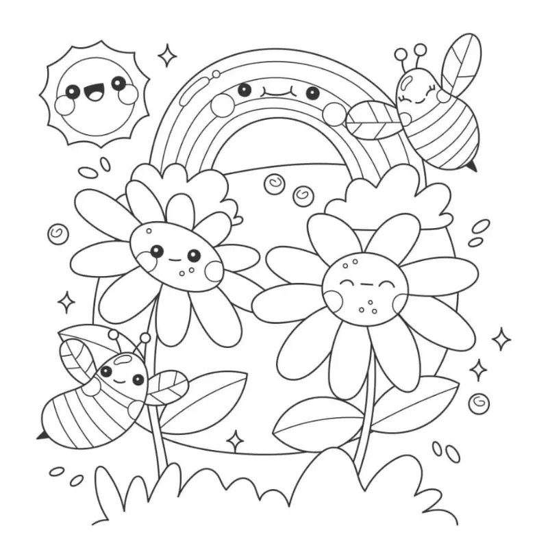 Free Bee Picture To Color In