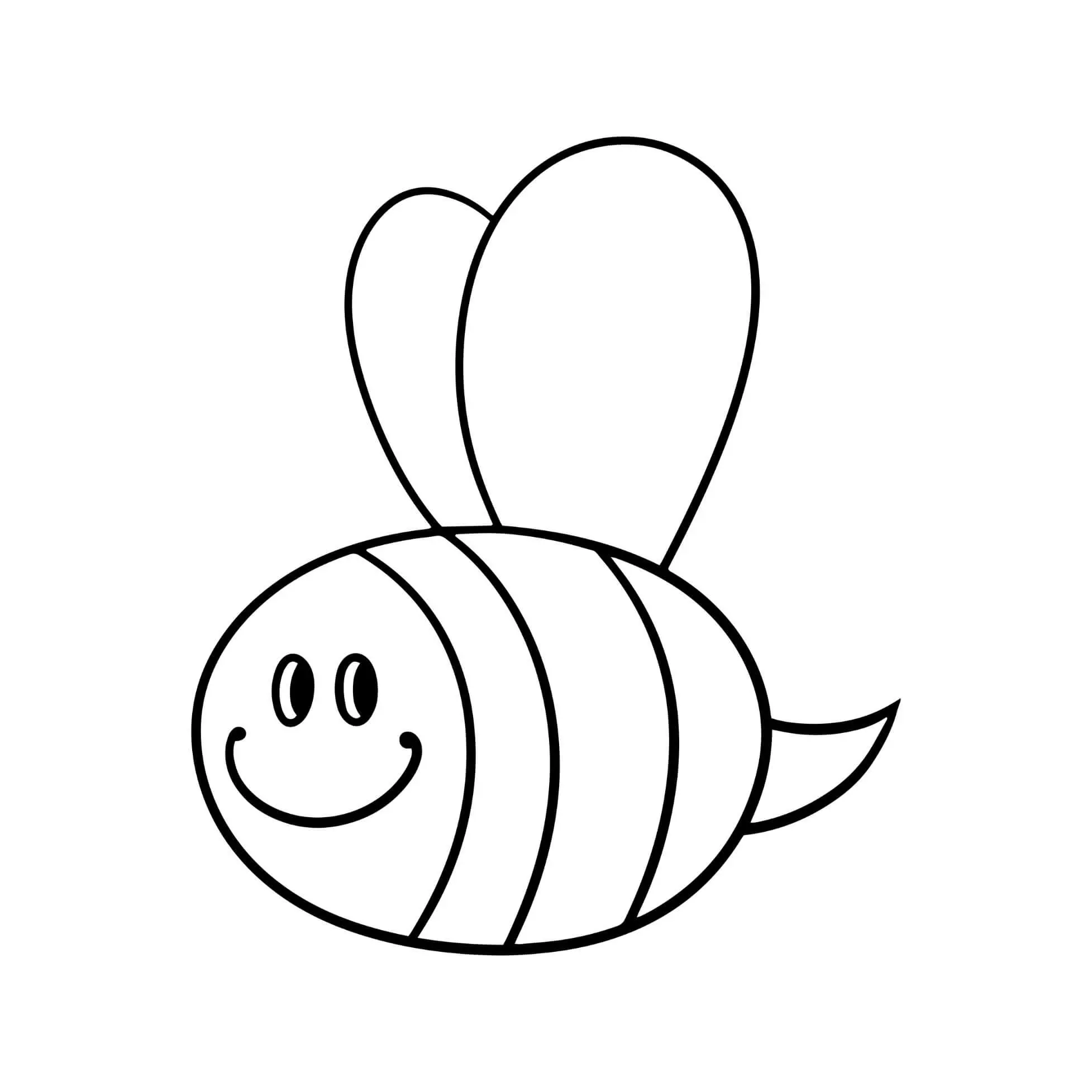 Free Bee Picture To Color In