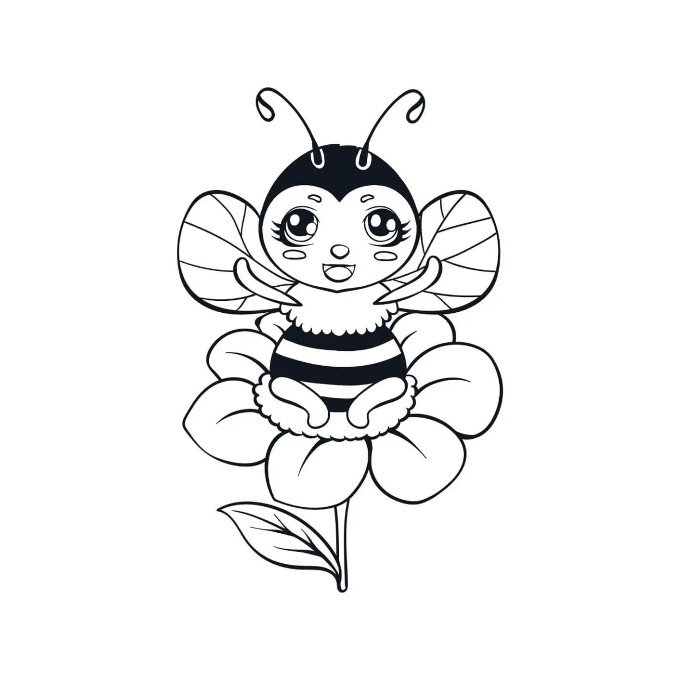 Free Bee Picture To Color In