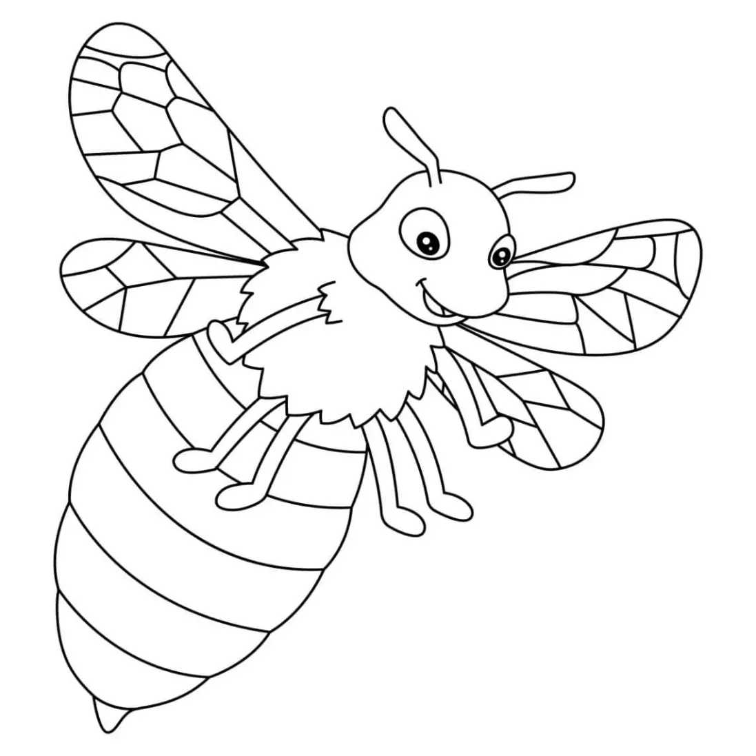 Free Bee Picture To Color In