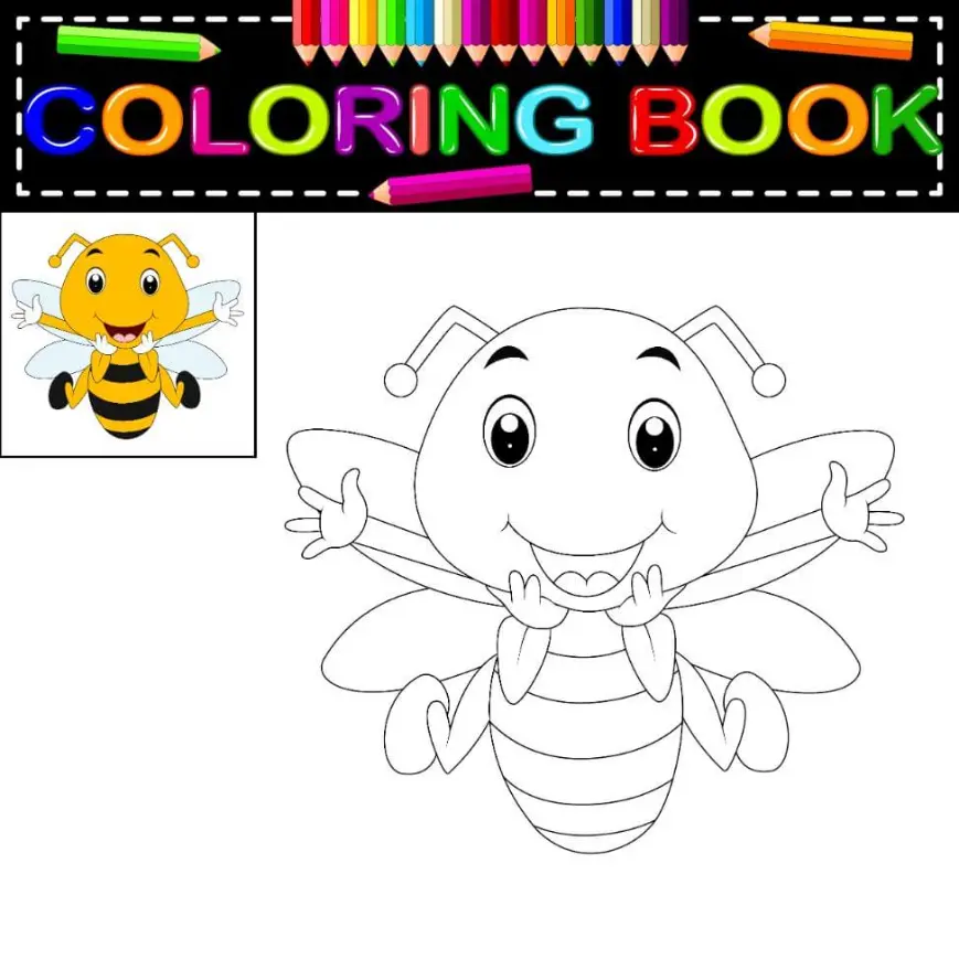 Free Bee Picture To Color In