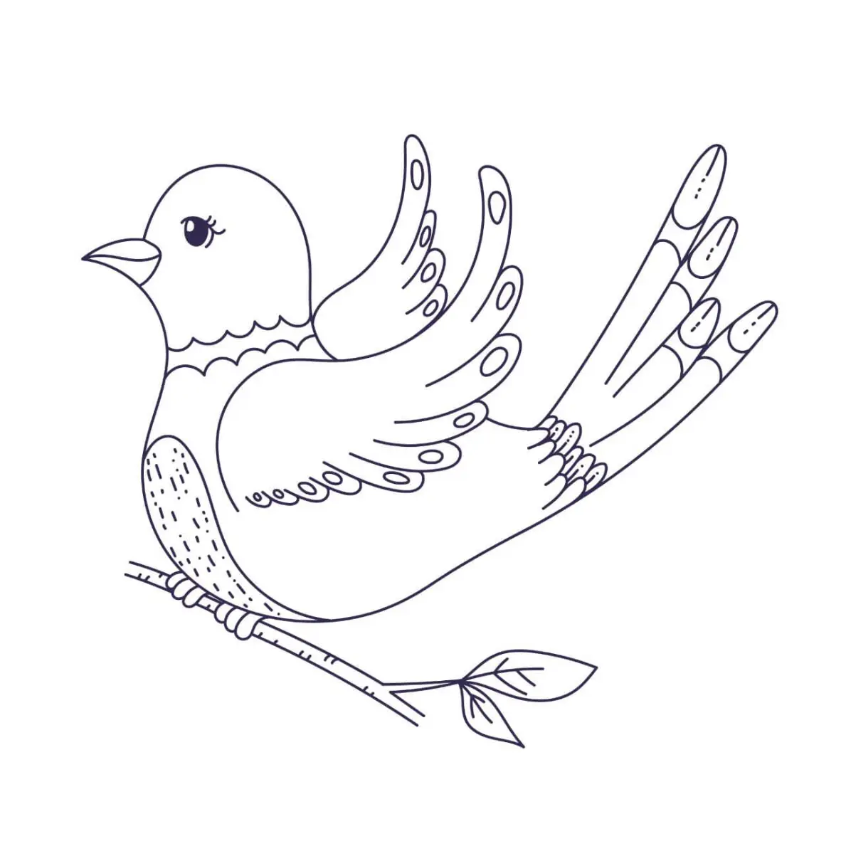 Free Bird Picture To Color In