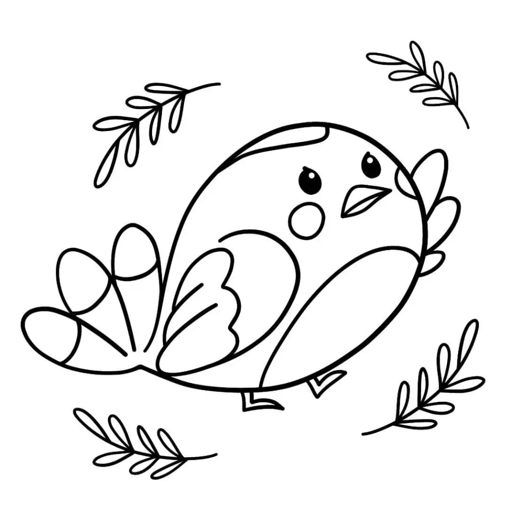 Free Bird Picture To Color In