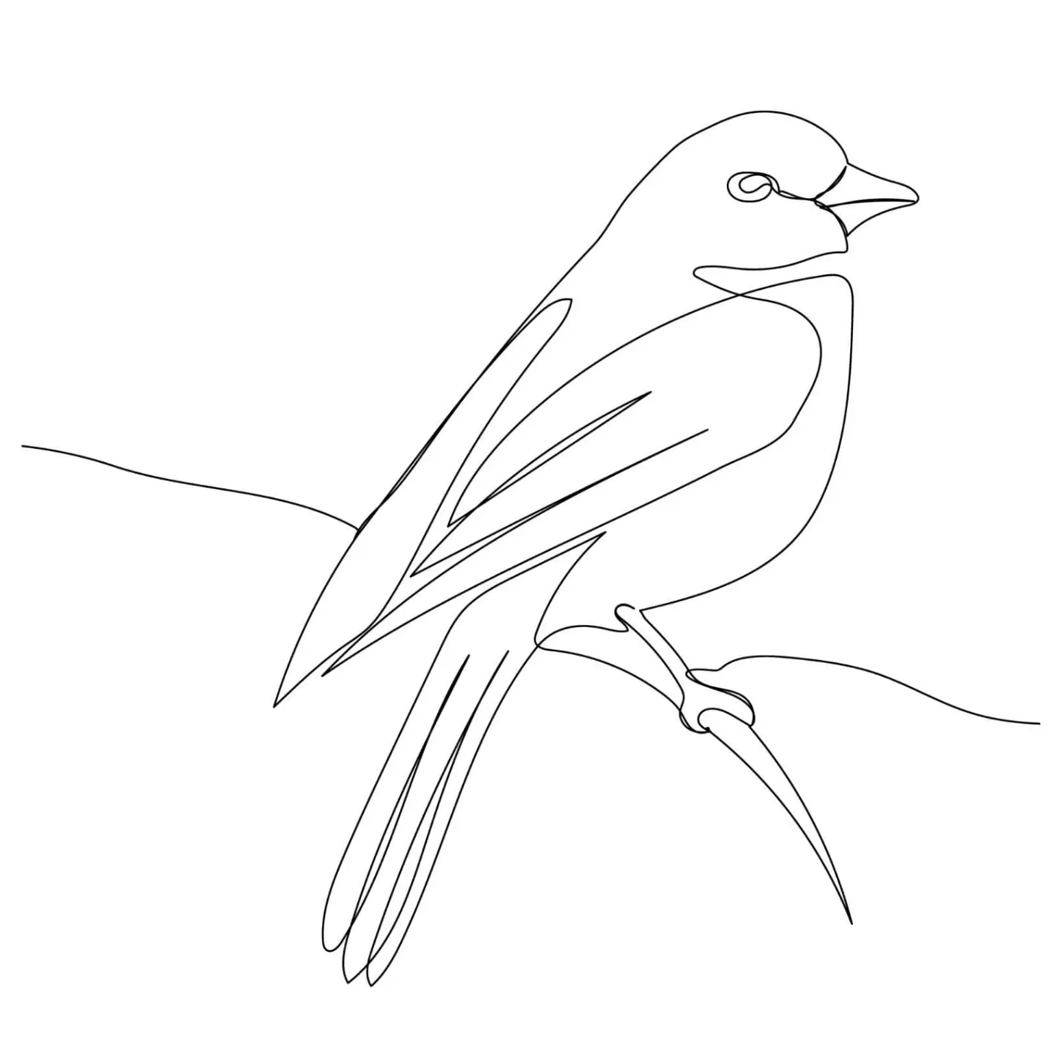 Free Bird Picture To Color In