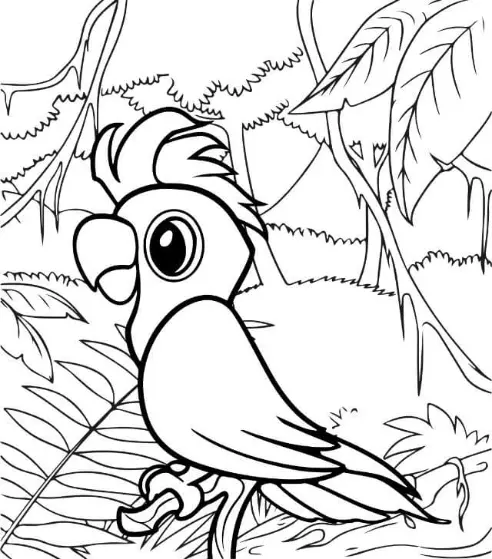 Free Bird Picture To Color In