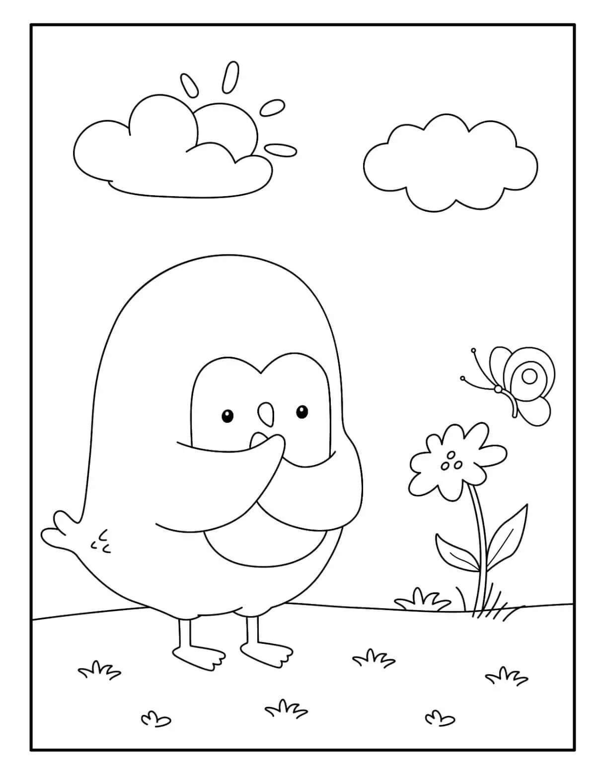 Free Bird Picture To Color In