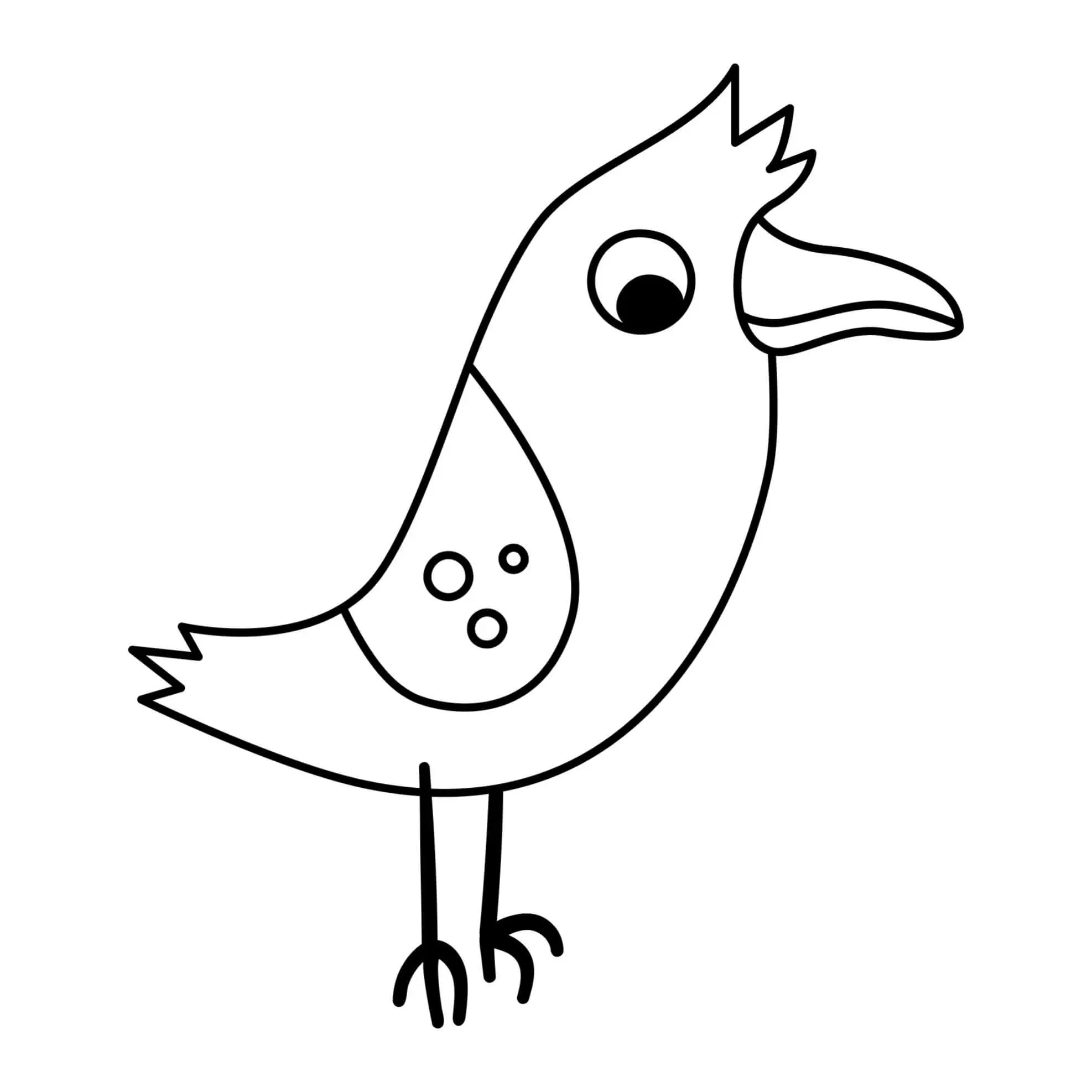 Free Bird Picture To Color In