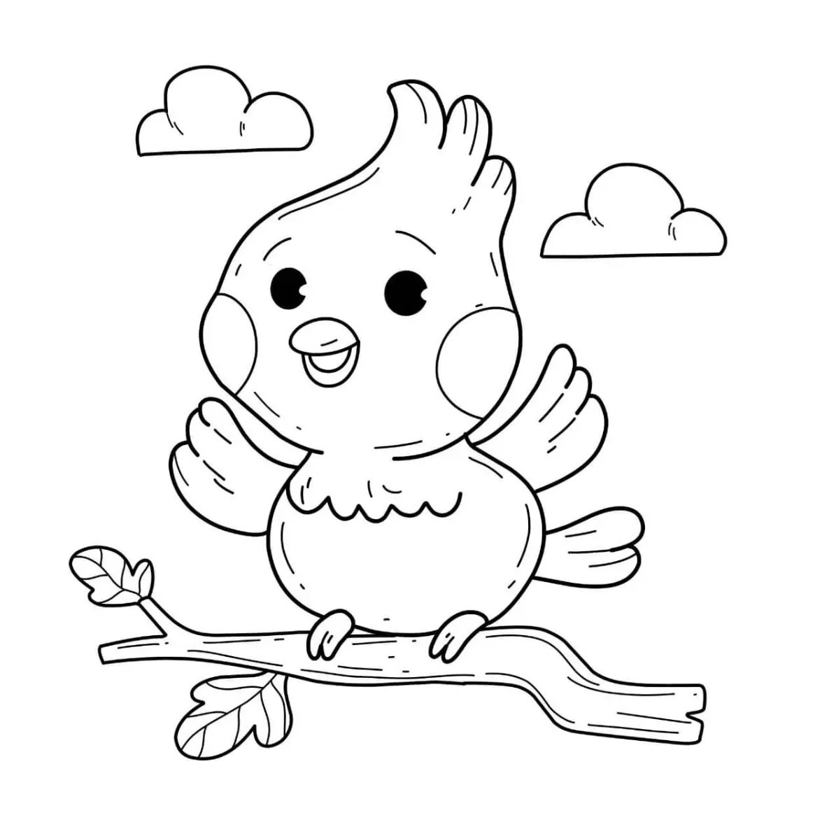 Free Bird Picture To Color In