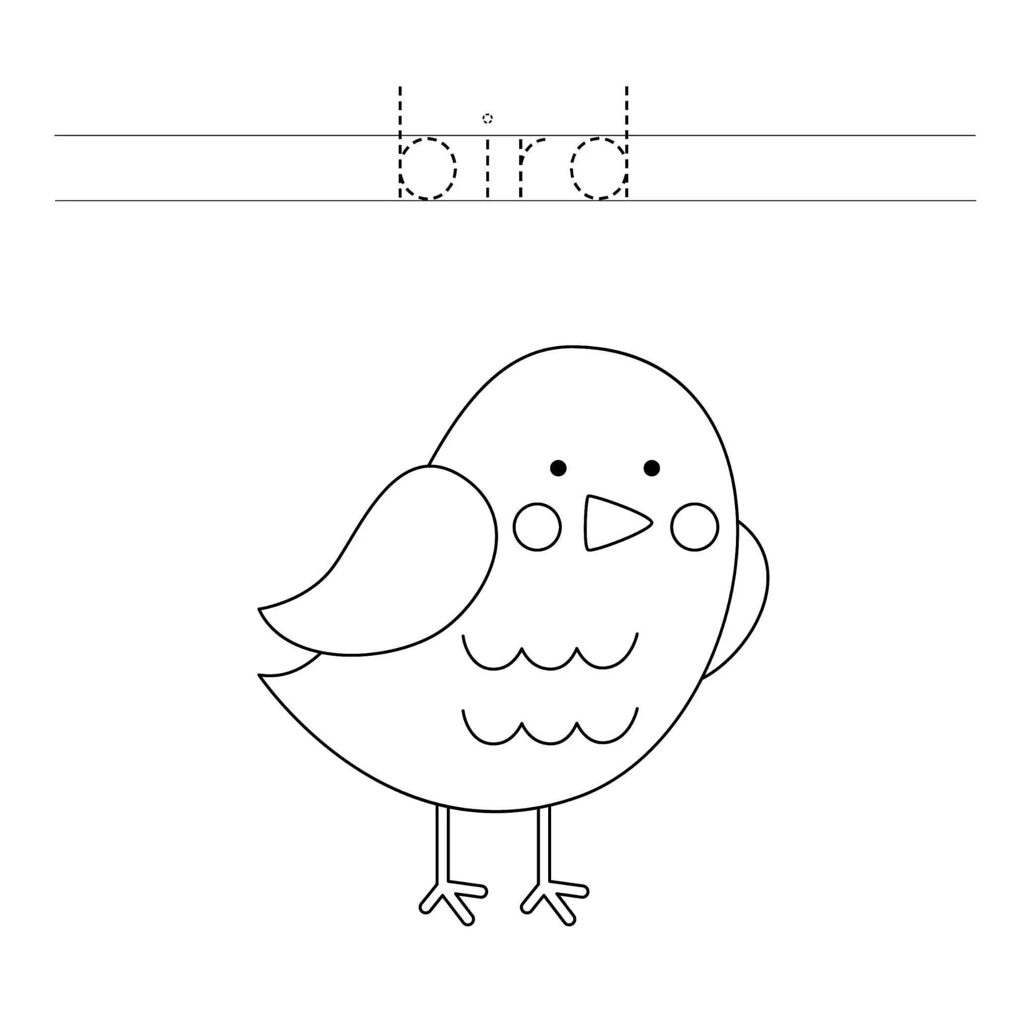 Free Bird Picture To Color In