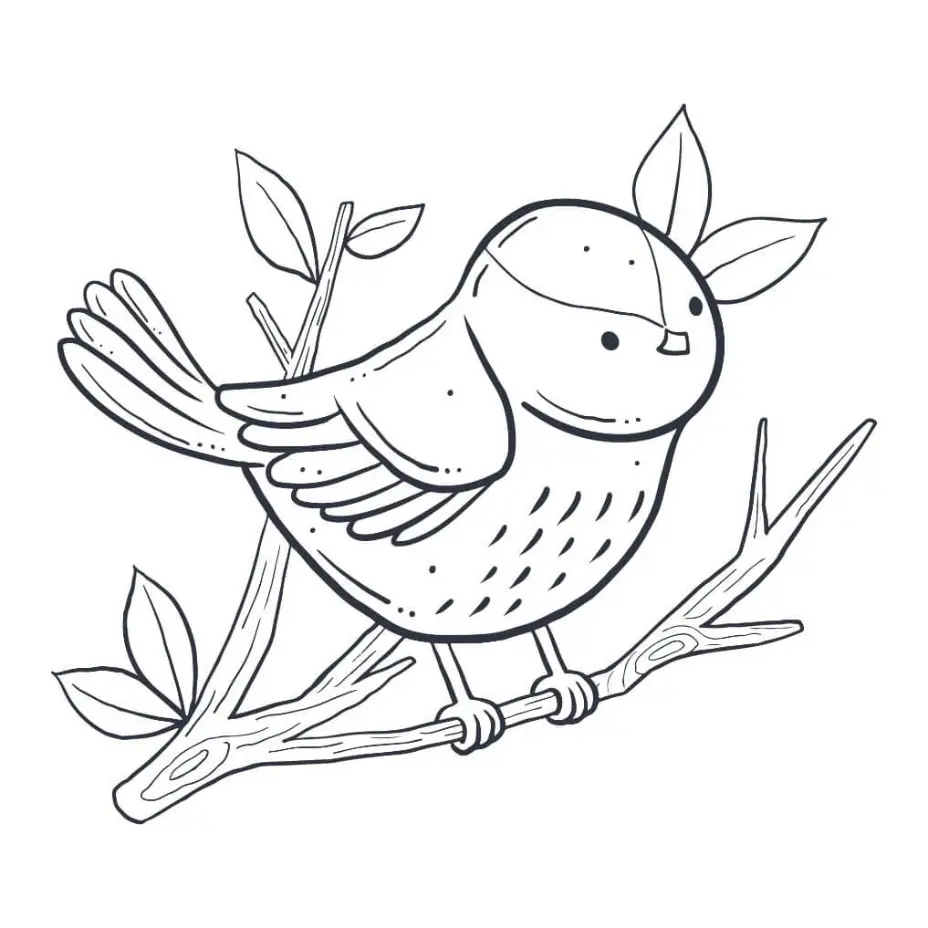 Free Bird Picture To Color In