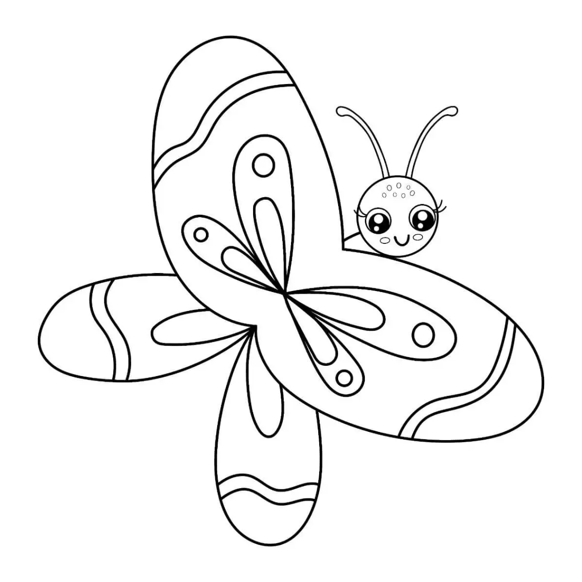 Free Butterfly Picture To Color In 19