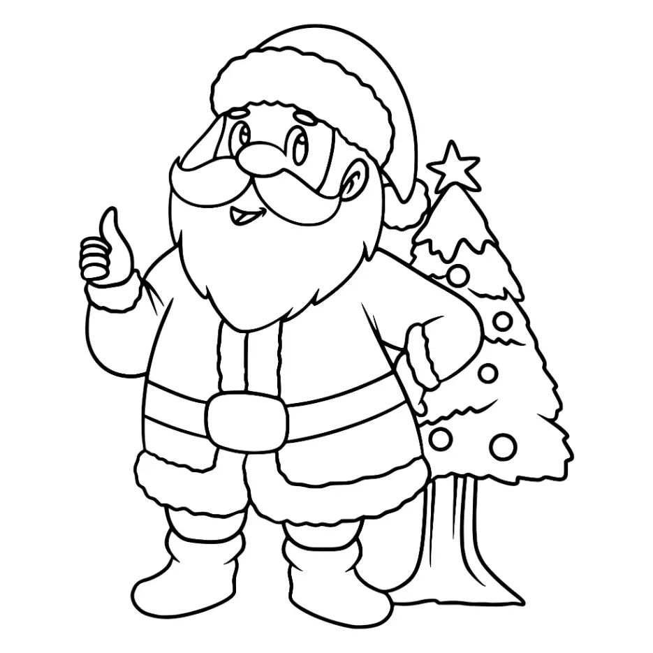 Free Christmas Picture To Color In