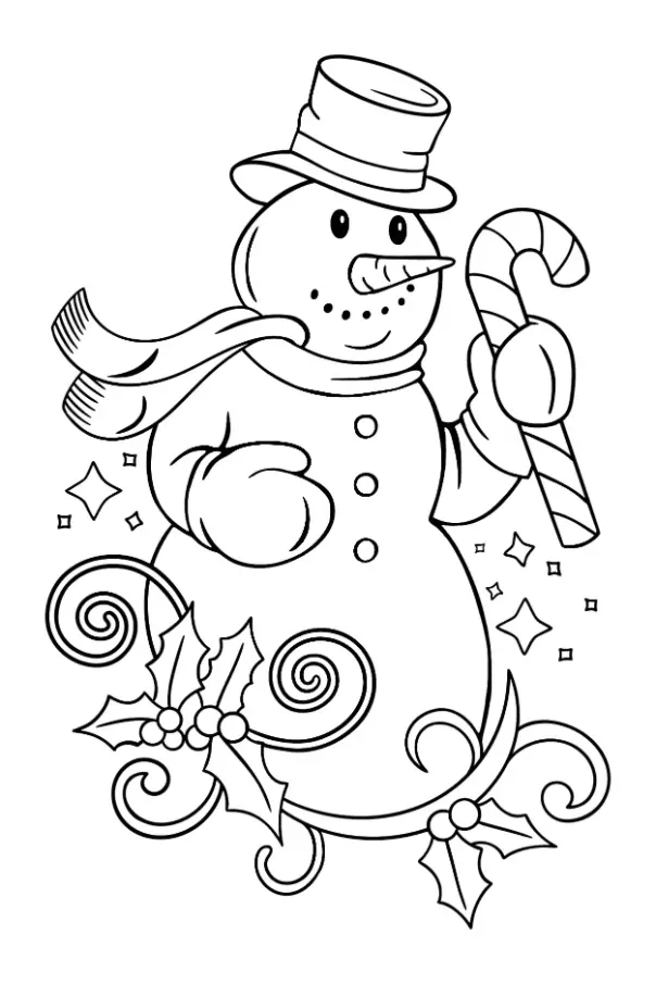 Free Christmas Picture To Color In