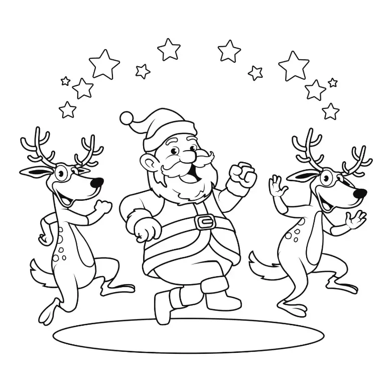 Free Christmas Picture To Color In