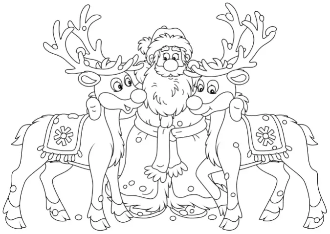 Free Christmas Picture To Color In