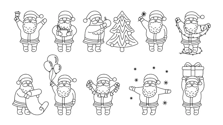 Free Christmas Picture To Color In