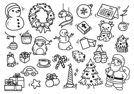 Free Christmas Picture To Color In