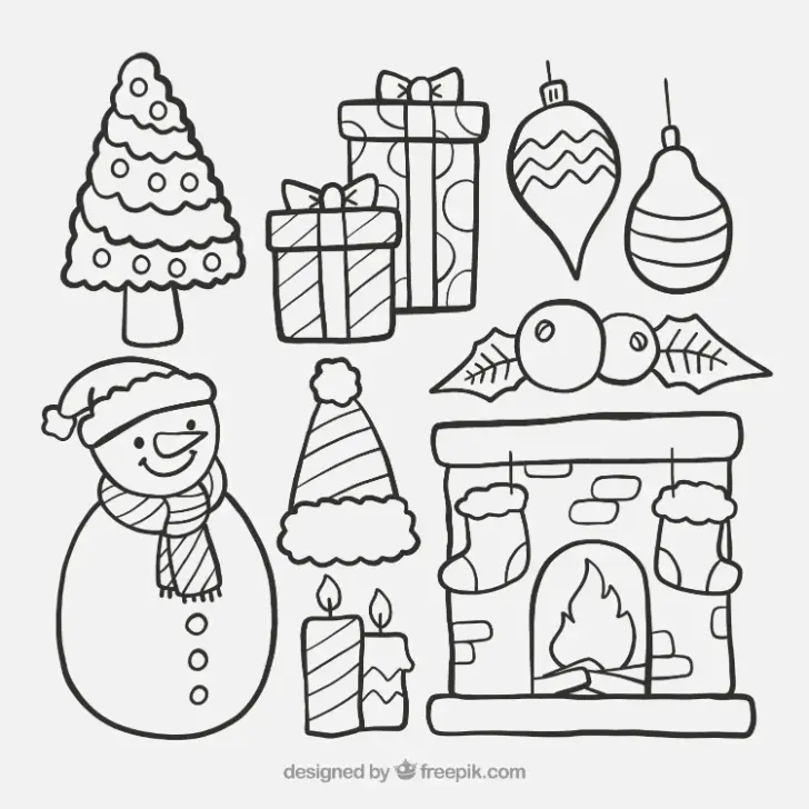 Free Christmas Picture To Color In