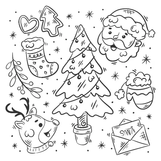 Free Christmas Picture To Color In