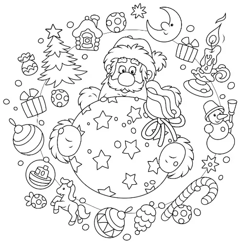 Free Christmas Picture To Color In