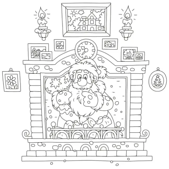 Free Christmas Picture To Color In