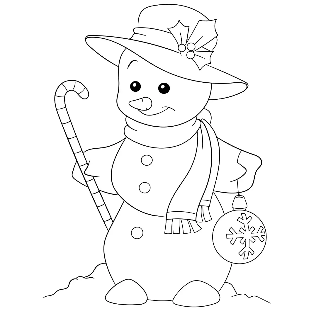 Free Christmas Picture To Color In